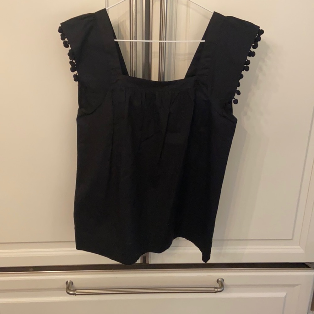 J.crew black top with tags, size 0
